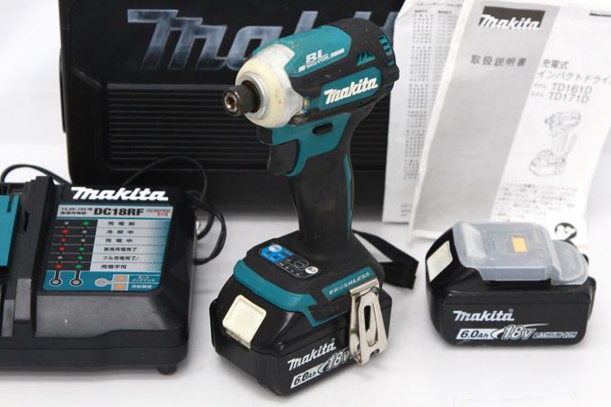 TD171DRGX 充電式インパクトドライバ 青 18V 6.0Ah バッテリー2本 