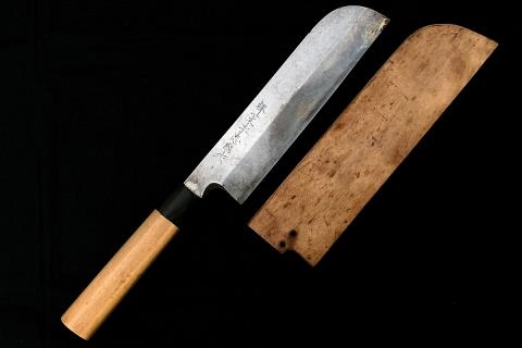鎌型薄刃包丁堺正久別誂サヤ付き