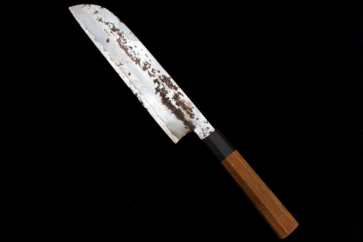 高鳳 鎌形薄刃包丁 8寸 鎌型薄刃包丁 八寸 霞 極上 朴