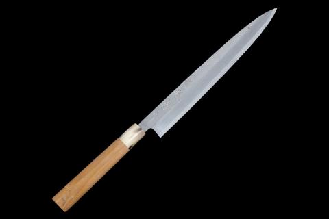 土佐藤助 本焼 鏡面 フグ引き  黒檀半丸 土佐藤助 本焼 鏡面 フグ引き 黒檀半丸