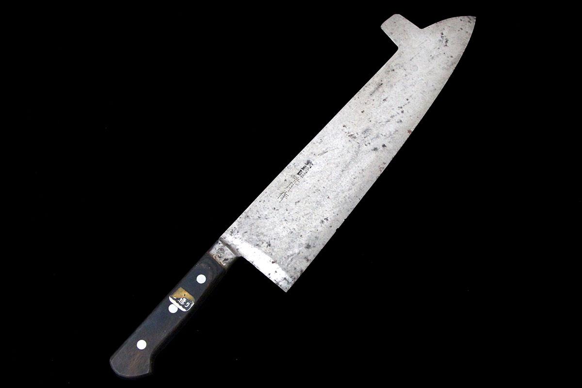 冷凍包丁 360mm 青鋼 武蔵国 鍔付き柄 KN02-A8062-2L1C | 光月