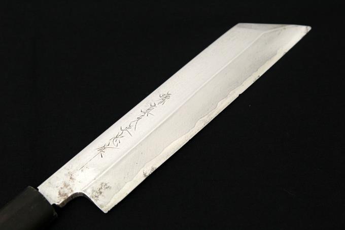 むきもの包丁 六寸 霞 鏡面 水牛朴栗型柄 【O157】 | 源真久正忠
