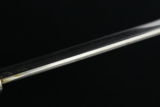 特注 剣鉈 270mm 青鋼 口金付朴丸柄 特注鞘付 【O378】 | 無銘