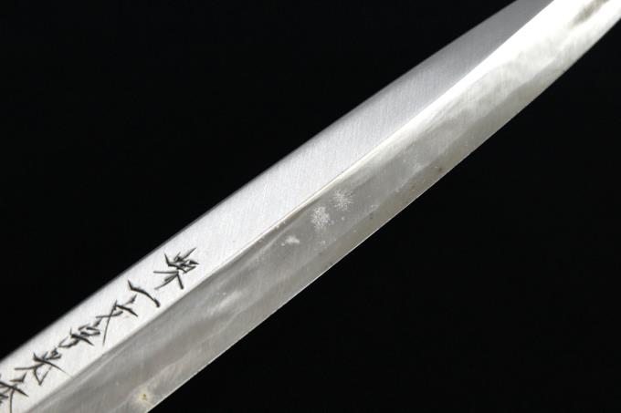 柳刃包丁 尺 霞 白一鋼 水牛赤一位八角柄 箱付 O513-2E2B | 堺一文字