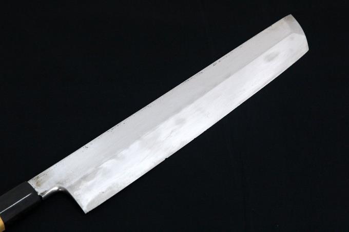 鱧切包丁 尺 306mm 本焼 鏡面 水牛朴八角柄 子の日製白鞘付 O693-3E3B