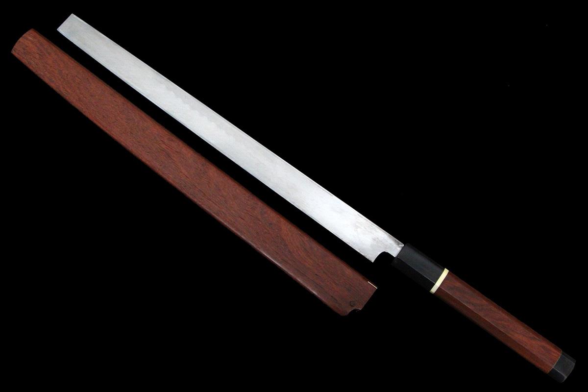 郷右馬允義弘本焼先丸蛸引尺ニ寸黒檀鞘付