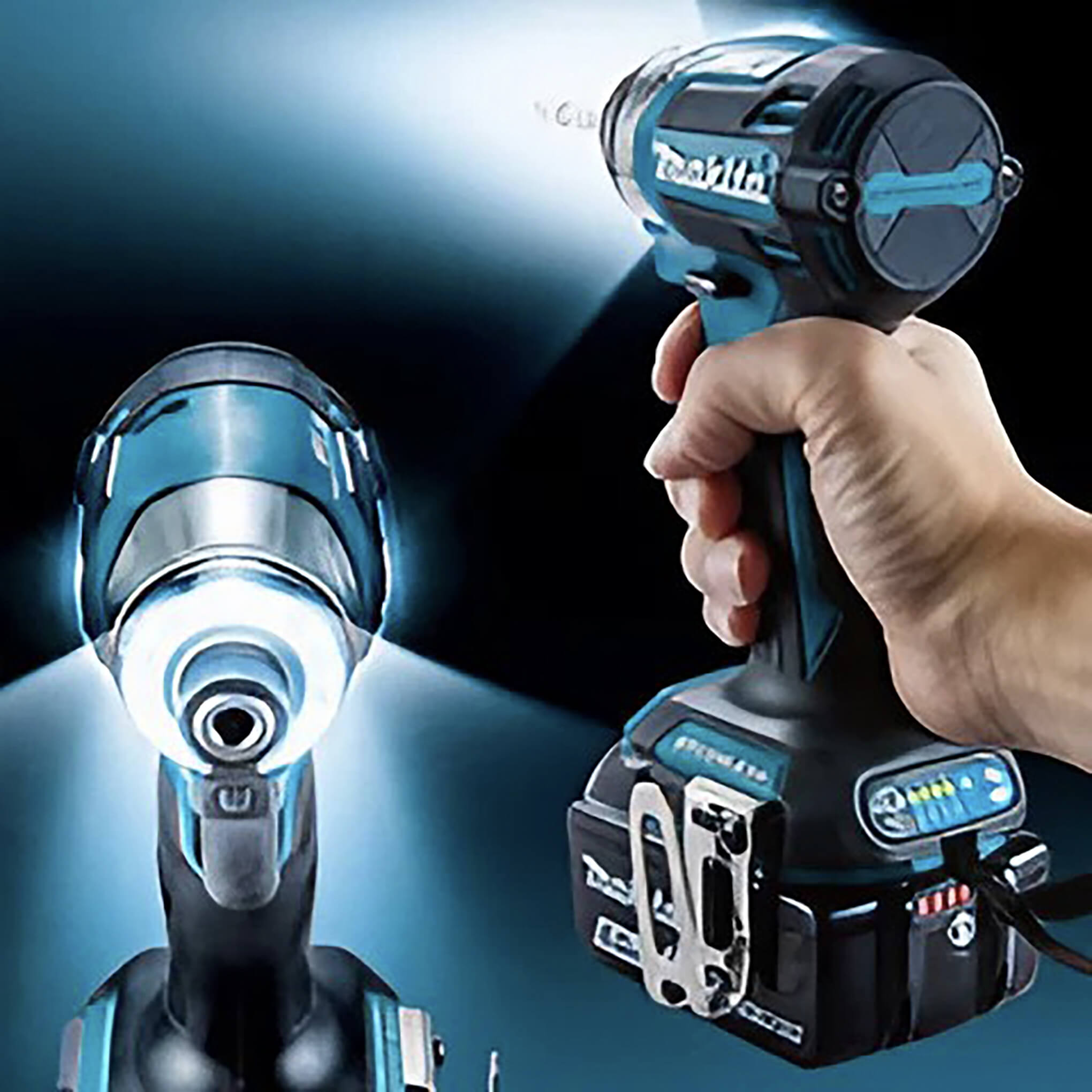 バイク☆未使用品☆makita マキタ 18V 充電式インパクトドライバ TD173DRGX 青/ブルー バッテリー2個(18V 6.0Ah) 充電器 ケース付 76484