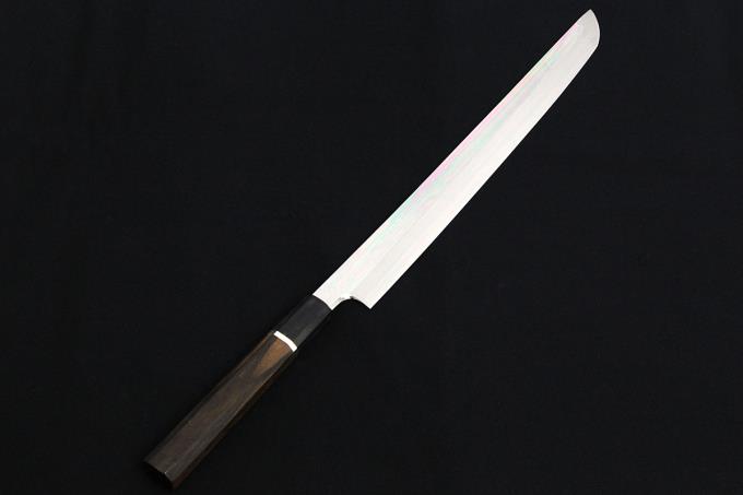 玄海正国 白水本焼両刃ペティ130mm 紫檀柄付