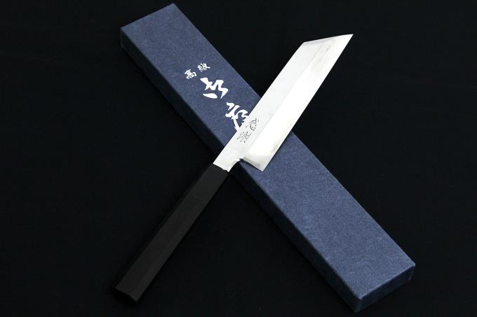 高鳳　剥きもの　切付け　6寸　水牛　黒檀　八角　青鋼　値下げあり 高鳳剥きもの切付け6寸水牛黒檀八角青鋼値下げあり