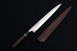 鈴木商事 先丸蛸引包丁 尺一 340mm 本焼 ステン系 平鏡面 水牛黒檀八角 鈴木商事 先丸蛸引包丁 尺一 340mm 本焼 ステン系 平鏡面 水牛黒檀八角