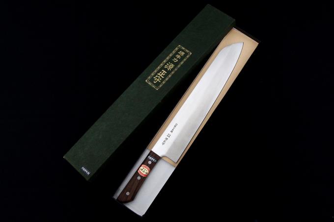 冷凍包丁 角なし 330mm 白銀安来鋼 ツバなし 箱付 λA2606-2L3A