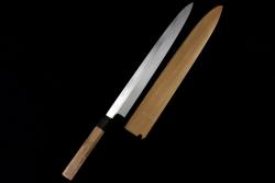 伝統工芸士 一鉄 柳刃包丁 尺一 水焼 本焼 両鏡面 水牛黒檀八角柄