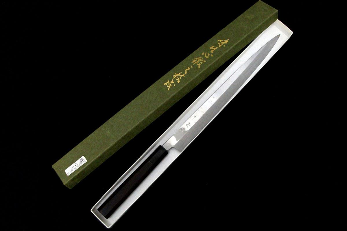 河豚引包丁 尺 本焼 平鏡面 外箱付 λA5088-2L2C | 中英寿 | 包丁 
