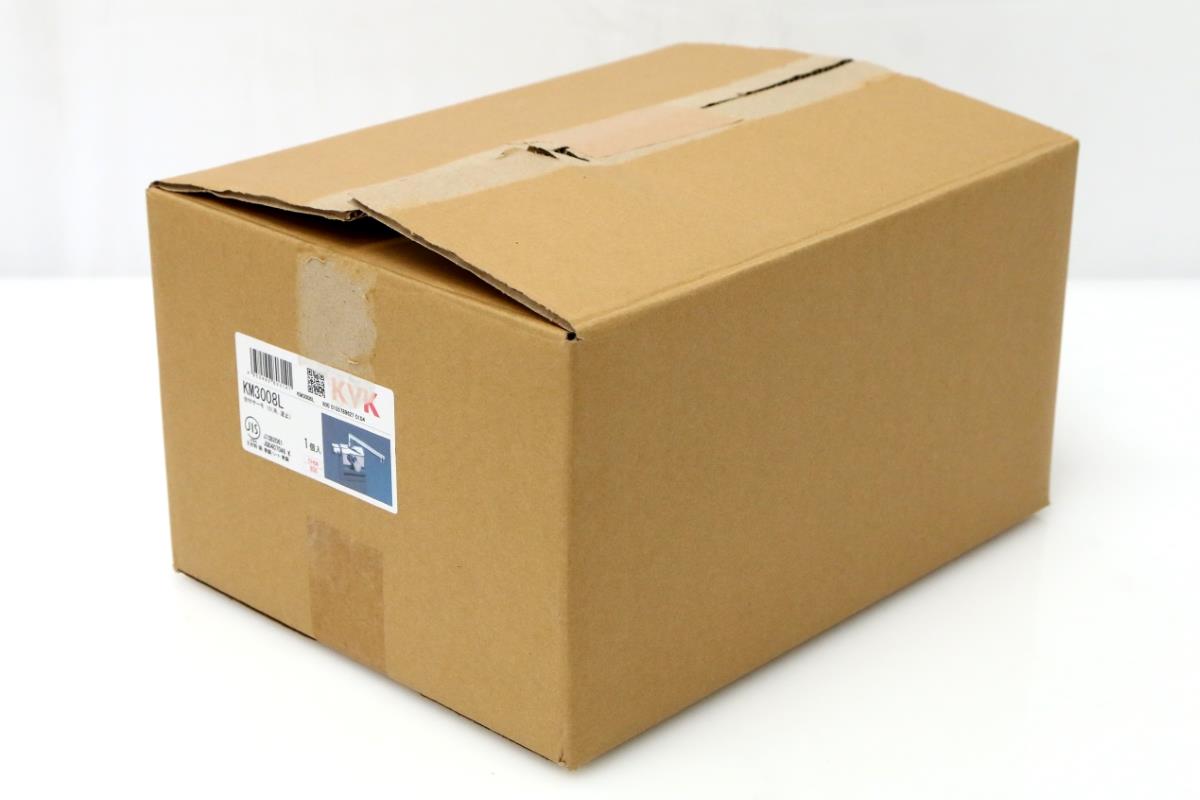 KM3008L デッキ形サーモスタット式混合栓 浴室用 左ハンドル仕様 可変