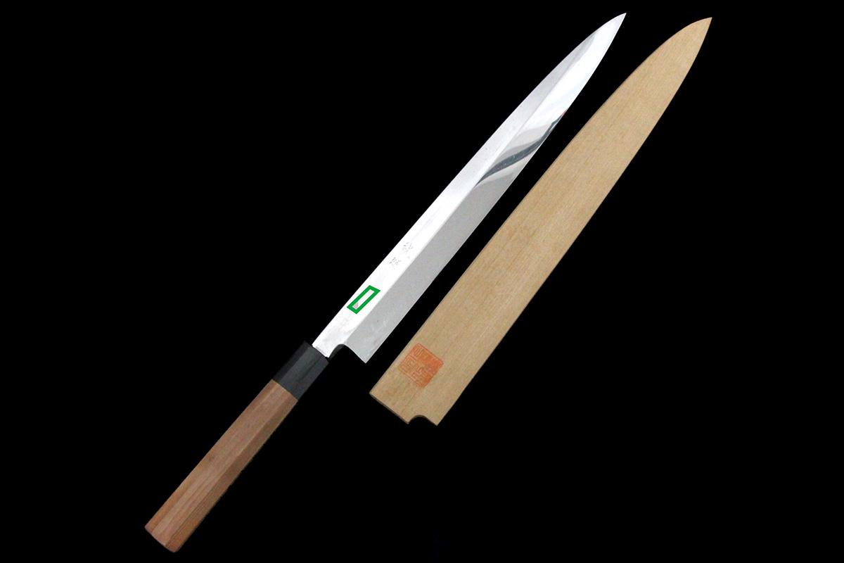 鱧切り包丁 青鋼 水牛柄 1尺（300mm） | 刃物の老舗 本家かね惣