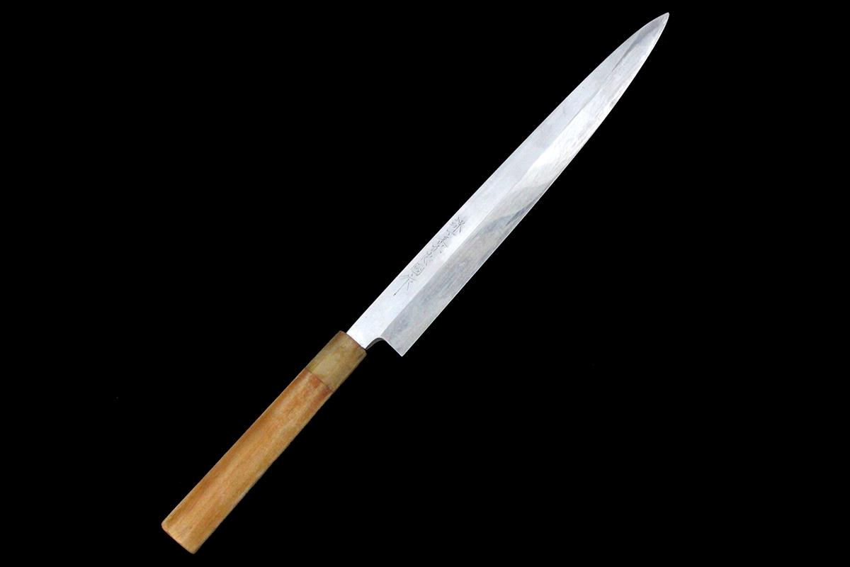 極上青鋼黒檀柳刃包丁尺