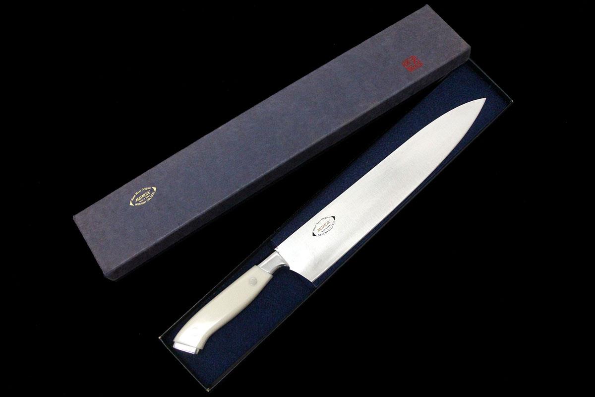 牛刀 270mm ステンレス NENOX ホワイトマーブル柄 箱付 KN02-A8023 