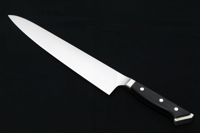 牛刀 27cm Tタイプ 727TK グレステン鋼 ツバ付ハンドル 包丁 箱付