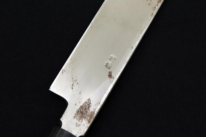 柳刃包丁 九寸 霞 特級 水牛朴栗型柄 箱付 【O377】 | 長直 | 包丁