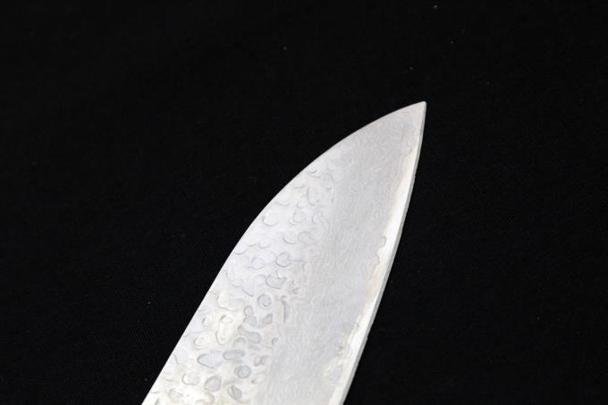 三徳包丁 165mm 槌目ダマスカス鋼 ツバ付ハンドル 【O466】 | 源 三徳包丁 165mm 槌目ダマスカス鋼 ツバ付ハンドル 【O466】 | 源