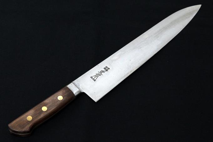 牛刀 270mm 全鋼製 最上 ツバ付ハンドル 箱付 【O753】 | 正本総本店