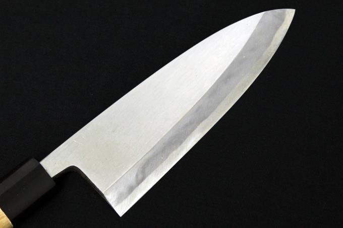 ② 正本 秀 刃渡り170mm むきもの包丁 水牛鍔 木鞘 剥き物庖刀