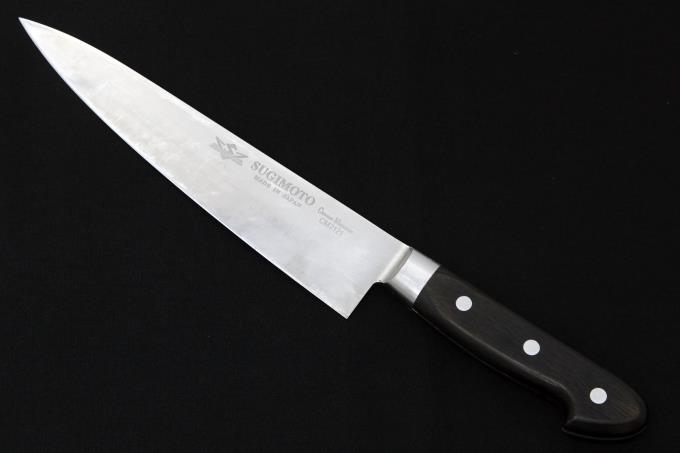 牛刀 210mm CM鋼 ステンレス ツバ付ハンドル CM2121 カバー付 【O855