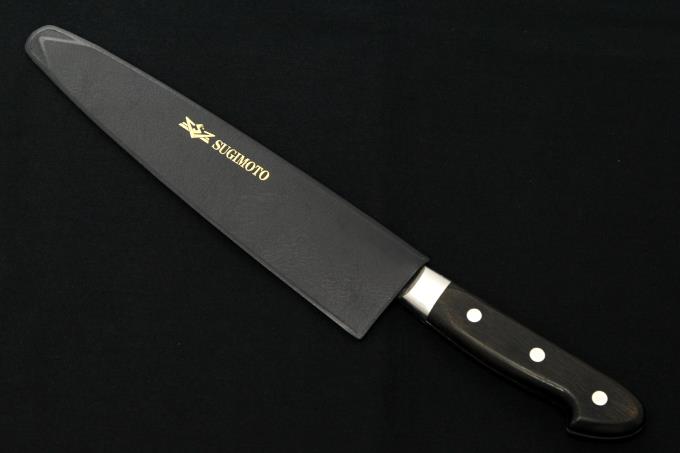 牛刀 210mm CM鋼 ステンレス ツバ付ハンドル CM2121 カバー付 【O855