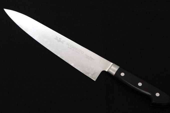 牛刀 240mm CM鋼 ステンレス ツバ付ハンドル CM2124 白鞘付 【O856