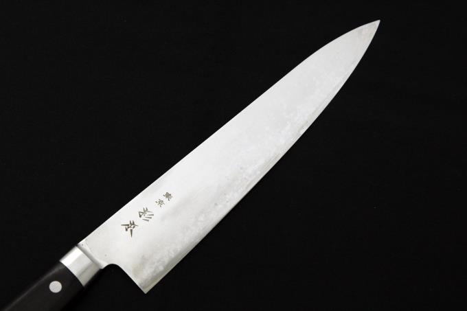 牛刀 240mm CM鋼 ステンレス ツバ付ハンドル CM2124 白鞘付 【O856