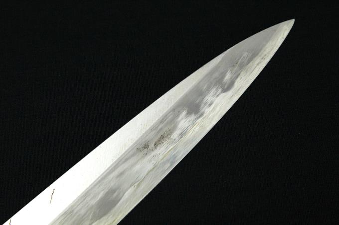 三段銀巻 白水牛角 柳刃300 トルコ石 ターコイズ 八角柄 柳刃尺k 白牛角 トルコ石 ターコイズ ☆ 三段銀巻 柳刃300 柳刃尺 柳刃
