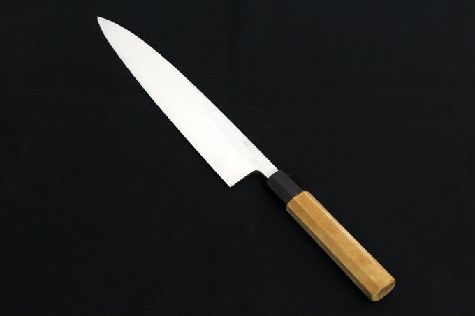 <新品>堺打刃物　黒打菜切り包丁　5.5寸 青鋼　165mm 新品>堺打刃物 黒打菜切り包丁 5.5寸 青鋼 165mm 黒打両刃 三徳