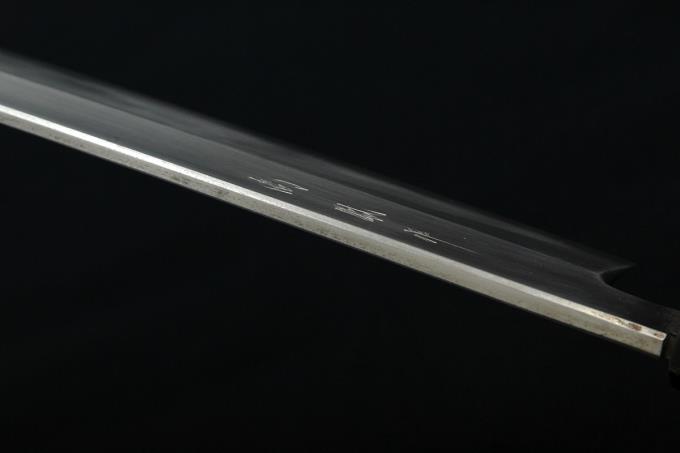 鈴木商事 鱧切包丁 尺 306mm 霞 極上 白鋼 水牛黒檀八角柄 白鞘