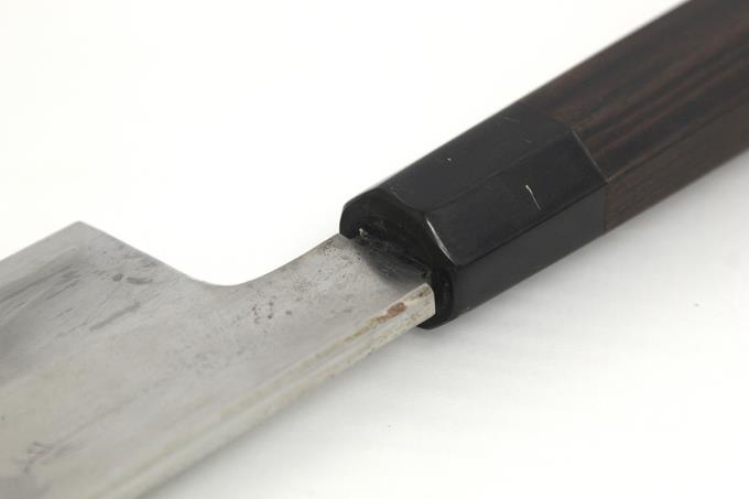 鈴木商事 鱧切包丁 尺 306mm 霞 極上 白鋼 水牛黒檀八角柄 白鞘