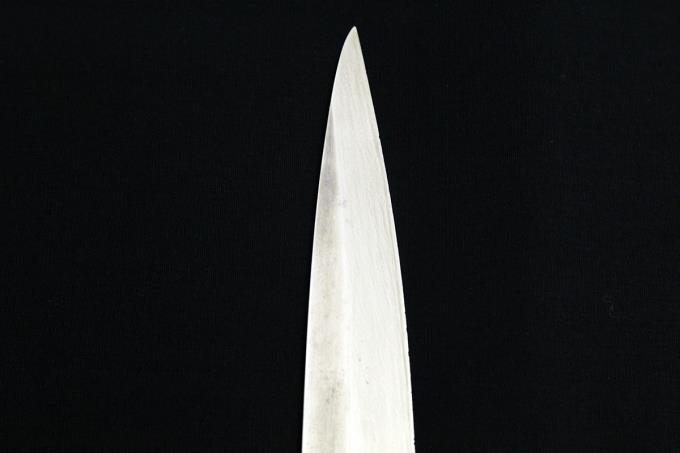 特別作 柳刃包丁 尺一 325mm 本焼 水牛朴栗型柄 白鞘付 O652