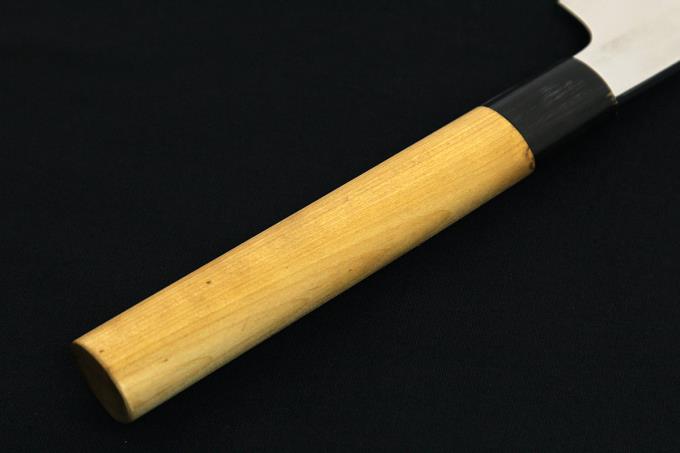 水野鍛錬所 柳刃包丁 尺一 339mm 本焼 鏡面 水牛朴栗型柄 白鞘・箱付