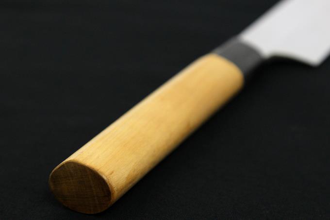 水野鍛錬所 柳刃包丁 尺一 339mm 本焼 鏡面 水牛朴栗型柄 白鞘・箱付
