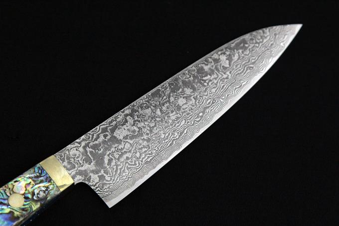 伊藤裕翠 ペティナイフ 138mm 粉末ハイスR2鋼 ダマスカス アバロン