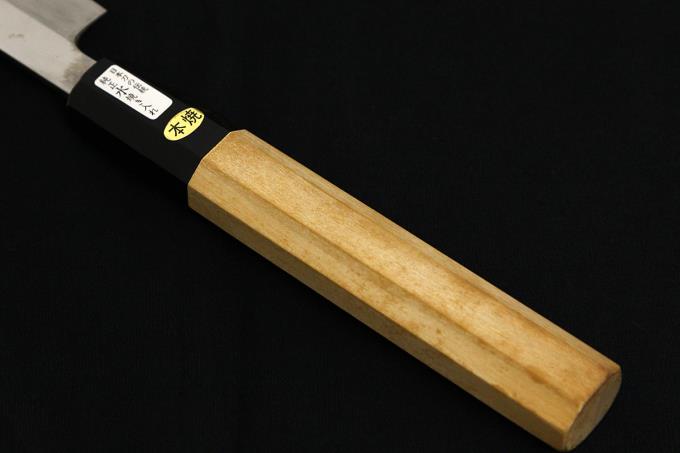 仙刻印 蛸引包丁 尺一 水焼 本焼 水牛朴八角柄 白鞘・箱付 λR002-2L3A