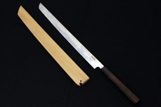 池田美和 伊野信平 先丸蛸引包丁 尺一 本焼 青鋼 水鏡研 両鏡面 水牛