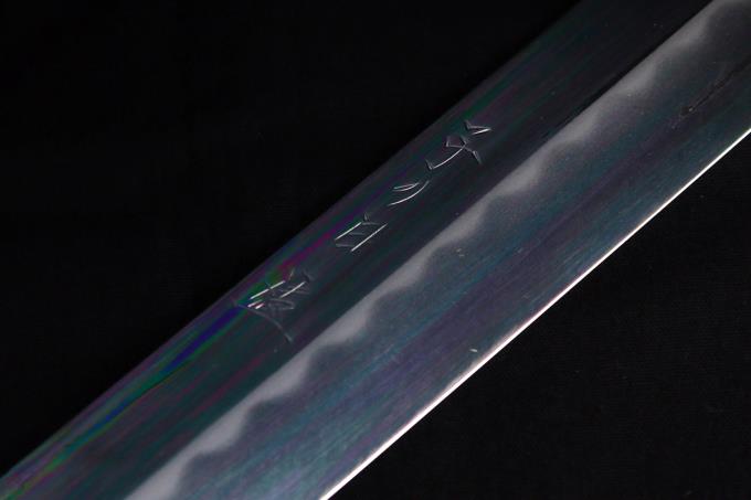 先丸蛸引包丁 尺五 水焼 本焼 水鏡研 両鏡面 上下象牙 銀三巻 黒檀八角