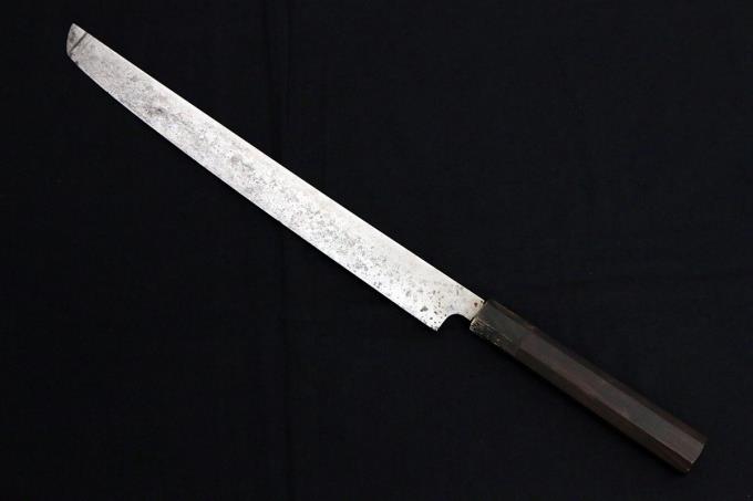 先丸蛸引包丁 尺一 水本焼 水牛黒檀八角柄 S2540-2L1A | 中英寿 | 包丁