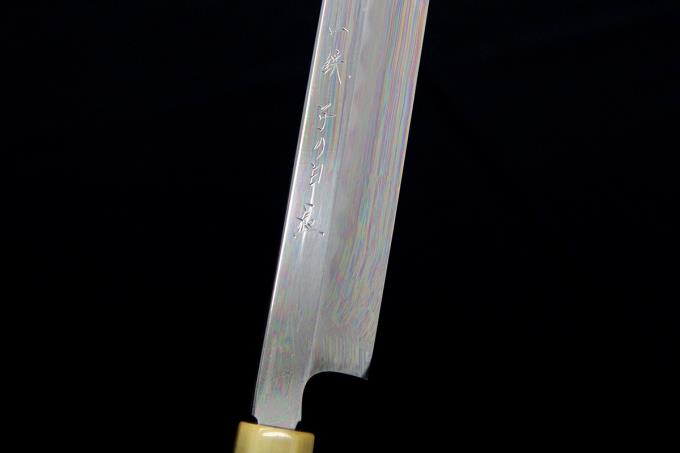 一鉄 先丸蛸引包丁 尺一 水焼 本焼 水鏡研 両鏡面 鳳凰螺鈿鞘・桐箱付