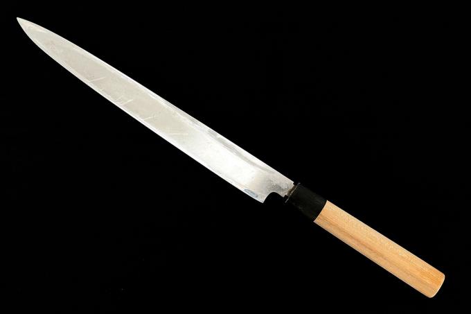 特製 柳刃包丁 尺 霞 白二鋼 水牛朴柄 名入 λA3183-2L1B | 有次 | 包丁