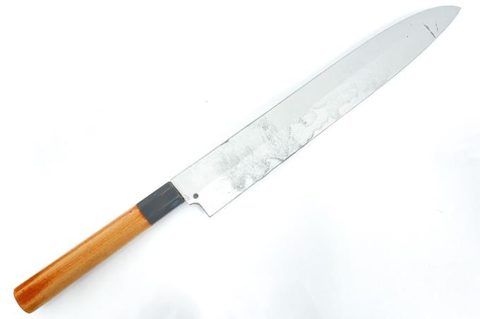 No.01252 レア品　柳刃　鍔屋　出雲玉鋼　尺一　鞘付　箱付　未使用品 No.01252 レア品柳刃鍔屋出雲玉鋼尺一鞘付箱付未使用品