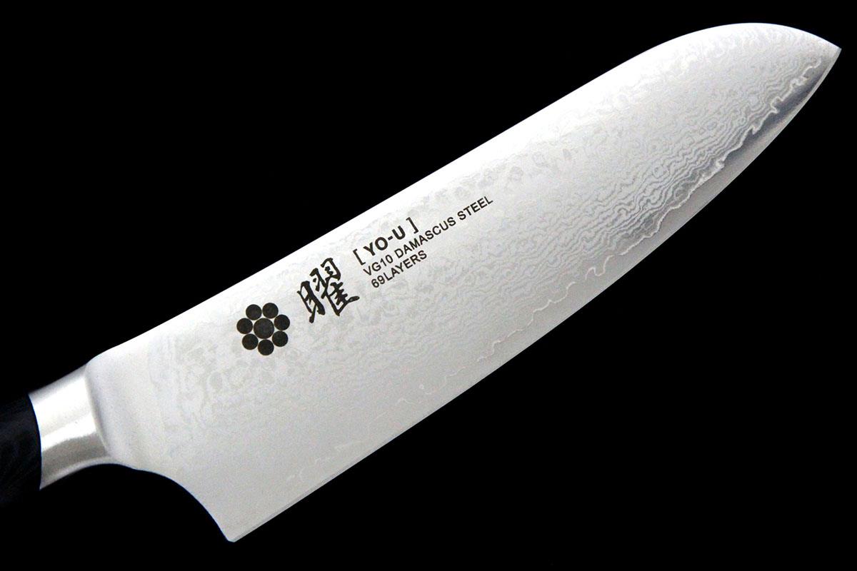 曜 YO-U 三徳包丁 165mm 69層鋼 ダマスカス カンバスマイカルタ柄 外箱