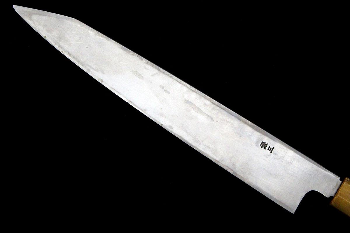 勘所切付包丁 九寸 霞 銀三鋼 朴柄 袱紗付 λA5483-2L1C | 妙観