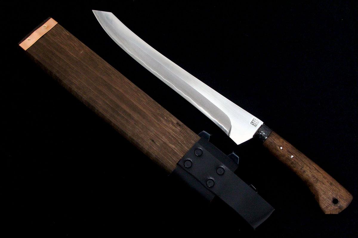 剣鉈 255mm 両刃 本割込 鞘・外箱付 λA5645-2L4 | 土居信明