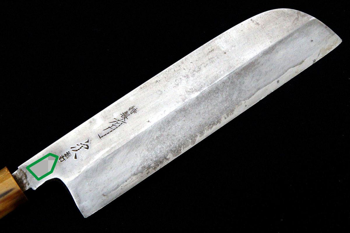 白ニ鋼鎌薄刃包丁210㎜ 7寸