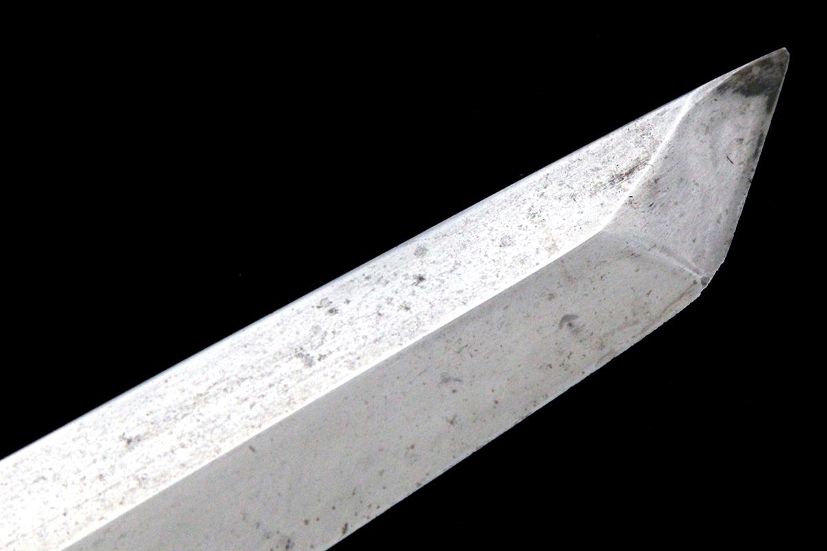 仙刻印 先丸蛸引包丁 尺二 本焼 純和鋼 黒鞘付 λA6211-2L3D | 長寿